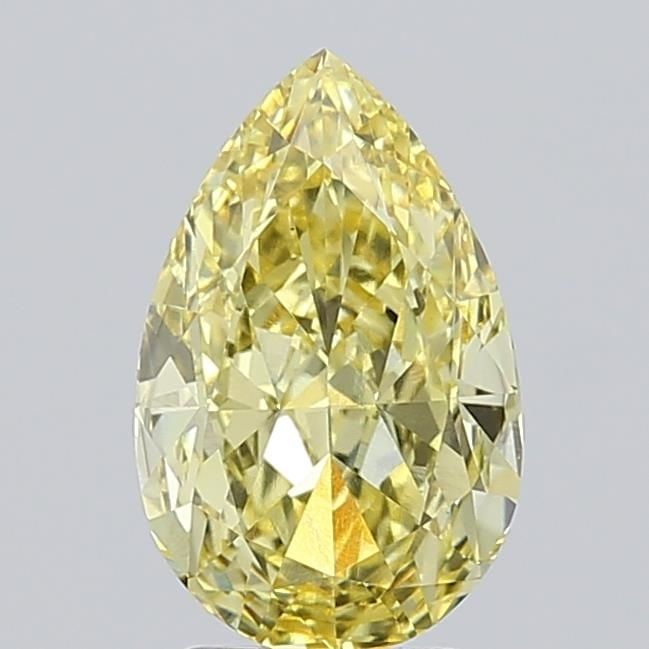 Loose Diamond - PEAR 3.26ct Fancy Intense Yellow VS1: Loose Diamond - PEAR 3.26ct Fancy Intense Yellow VS1 Source: This is a real non-mined Diamond that has been grown in a lab Shape: PEAR Carats: 3.26 Color: Fancy Intense Yellow Certification: IGI Video