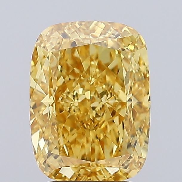 Loose Diamond - CUSHION MODIFIED 3.06ct Fancy Vivid Yellow VS1: Loose Diamond - CUSHION MODIFIED 3.06ct Fancy Vivid Yellow VS1 Source: This is a real non-mined Diamond that has been grown in a lab Shape: CUSHION MODIFIED Carats: 3.06 Color: Fancy Vivid Yellow Cert