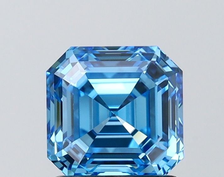 Loose Diamond - ASSCHER 1.5ct Fancy Vivid Blue VS1: Loose Diamond - ASSCHER 1.5ct Fancy Vivid Blue VS1 Source: This is a real non-mined Diamond that has been grown in a lab Shape: ASSCHER Carats: 1.5 Color: Fancy Vivid Blue Certification: IGI Video: