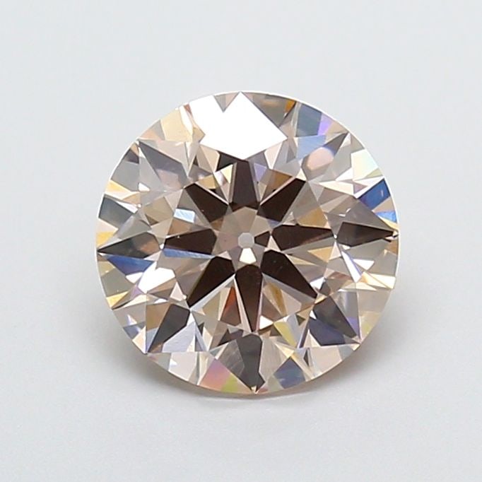 Loose Diamond - ROUND 2.21ct Fancy Light Pinkish Brown VS2: Loose Diamond - ROUND 2.21ct Fancy Light Pinkish Brown VS2 Source: This is a real non-mined Diamond that has been grown in a lab Shape: ROUND Carats: 2.21 Color: Fancy Light Pinkish Brown Certificatio