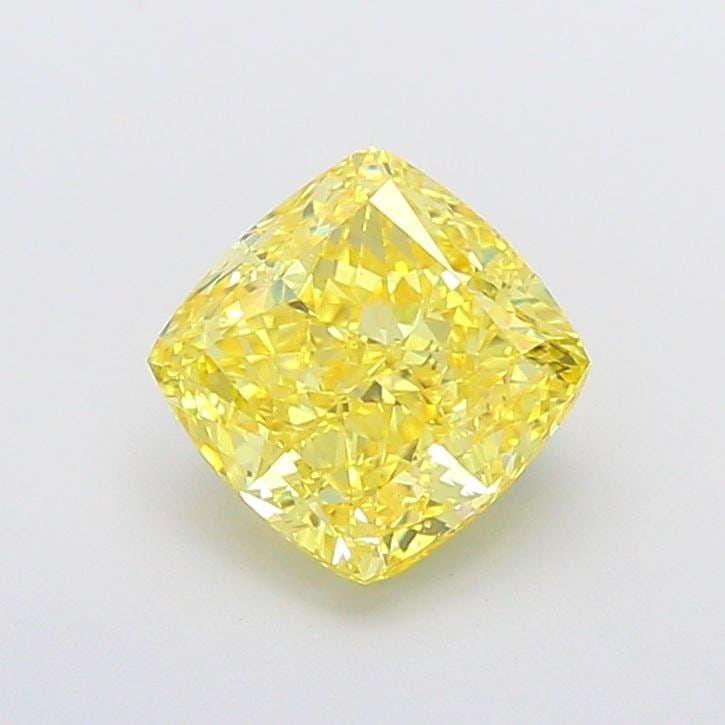 Loose Diamond - CUSHION MODIFIED 2.71ct Fancy Vivid Yellow VS1: Loose Diamond - CUSHION MODIFIED 2.71ct Fancy Vivid Yellow VS1 Source: This is a real non-mined Diamond that has been grown in a lab Shape: CUSHION MODIFIED Carats: 2.71 Color: Fancy Vivid Yellow Cert