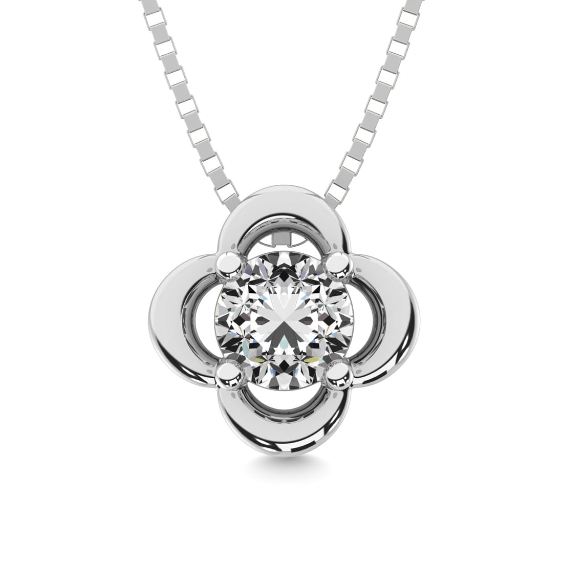 Diamond 1/5 Ct.tw Solitaire Dimond Pendant in 14K White Gold: Diamond 1/5 Ct.tw Solitaire Dimond Pendant in 14K White Gold 14k White Gold Stone Color: G-h Stone Clarity: Si2 Unless otherwise specified, pendants that include a chain are paired with our standard