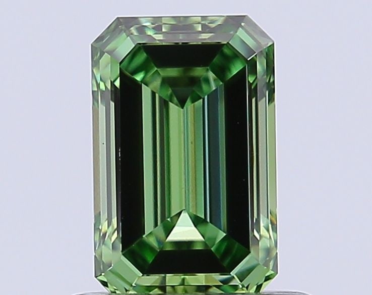 Loose Diamond - EMERALD 1.08ct Fancy Vivid Green VVS2: Loose Diamond - EMERALD 1.08ct Fancy Vivid Green VVS2 Source: This is a real non-mined Diamond that has been grown in a lab Shape: EMERALD Carats: 1.08 Color: Fancy Vivid Green Certification: IGI The 