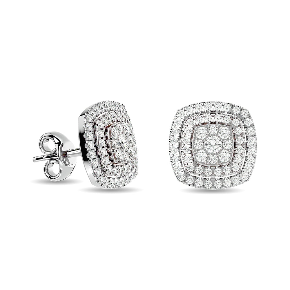 Diamond 5/8 Ct.tw Fashion Earrings in 10K White Gold (1 of 4)