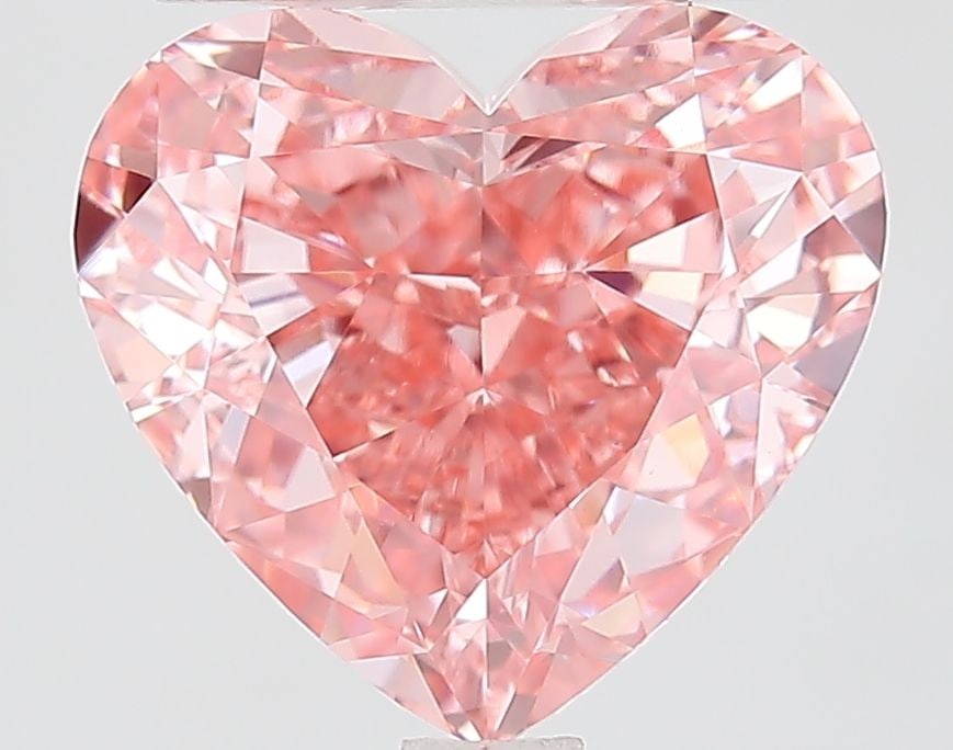 Loose Diamond - HEART 3.07ct Fancy Vivid Pink VVS2: Loose Diamond - HEART 3.07ct Fancy Vivid Pink VVS2 Source: This is a real non-mined Diamond that has been grown in a lab Shape: HEART Carats: 3.07 Color: Fancy Vivid Pink Certification: IGI Video: