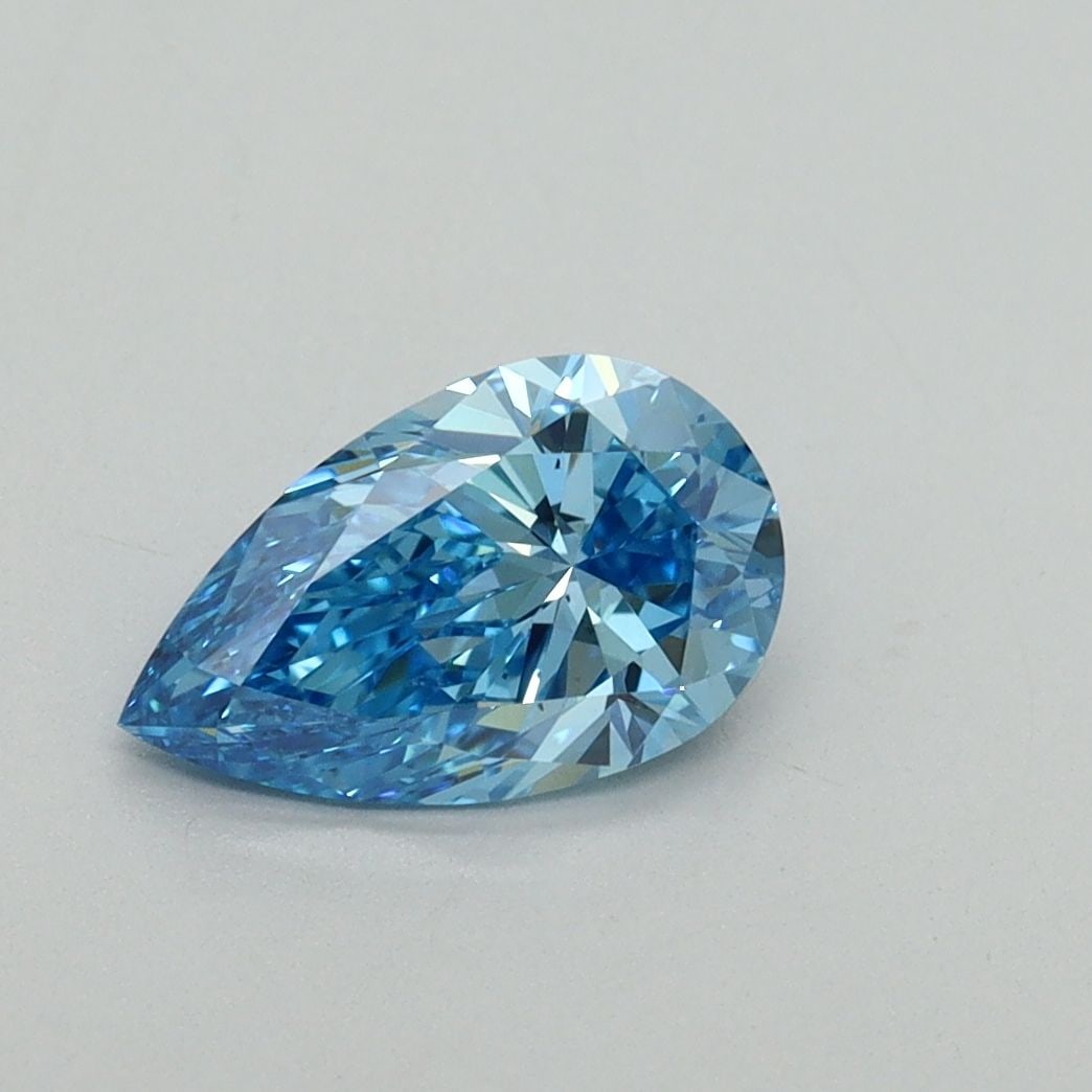 Loose Diamond - PEAR 1.04ct Fancy Vivid Blue VS2: Loose Diamond - PEAR 1.04ct Fancy Vivid Blue VS2 Source: This is a real non-mined Diamond that has been grown in a lab Shape: PEAR Carats: 1.04 Color: Fancy Vivid Blue Certification: IGI Video: