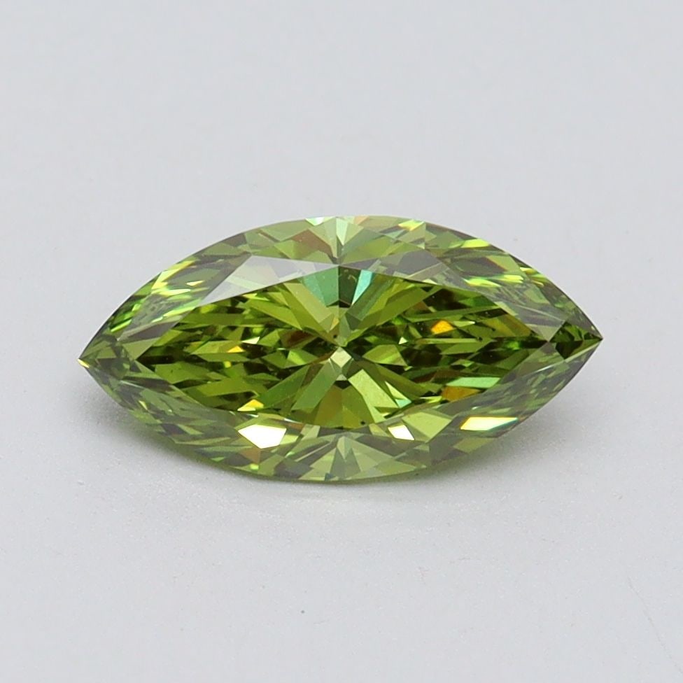 Loose Diamond - MARQUISE 1.02ct Fancy Vivid Green VS1: Loose Diamond - MARQUISE 1.02ct Fancy Vivid Green VS1 Source: This is a real non-mined Diamond that has been grown in a lab Shape: MARQUISE Carats: 1.02 Color: Fancy Vivid Green Certification: IGI Vid