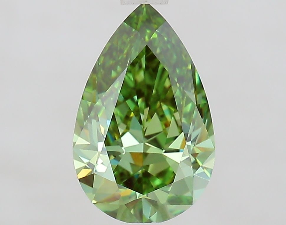 Loose Diamond - PEAR 1.43ct Fancy Vivid Green VVS2: Loose Diamond - PEAR 1.43ct Fancy Vivid Green VVS2 Source: This is a real non-mined Diamond that has been grown in a lab Shape: PEAR Carats: 1.43 Color: Fancy Vivid Green Certification: IGI Video: