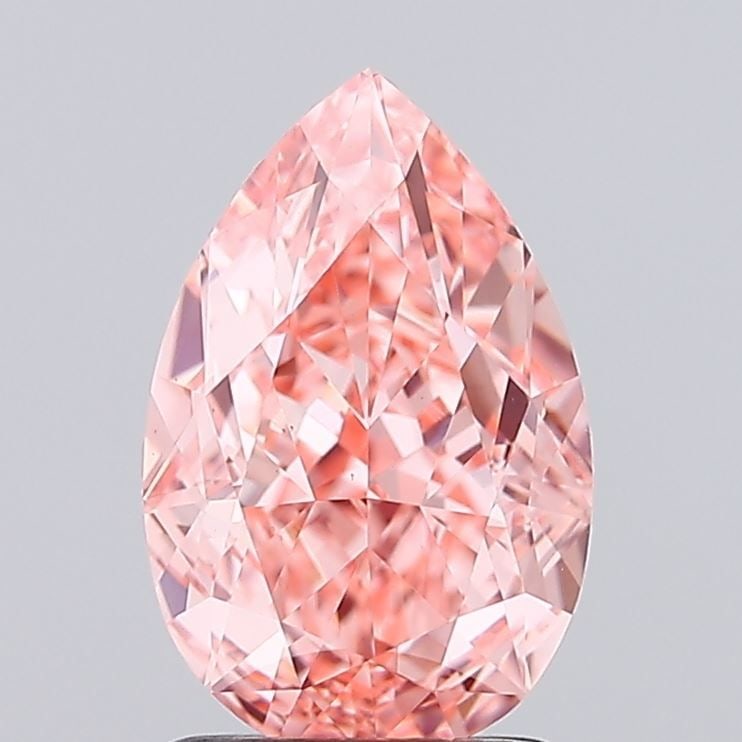 Loose Diamond - PEAR 2.03ct Fancy Vivid Pink VS1: Loose Diamond - PEAR 2.03ct Fancy Vivid Pink VS1 Source: This is a real non-mined Diamond that has been grown in a lab Shape: PEAR Carats: 2.03 Color: Fancy Vivid Pink Certification: IGI Video: