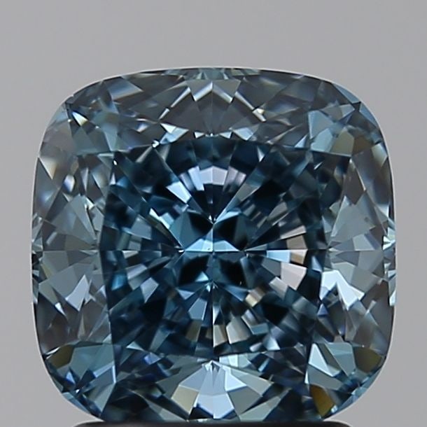 Loose Diamond - CUSHION BRILLIANT 2.06ct Blue VS1: Loose Diamond - CUSHION BRILLIANT 2.06ct Blue VS1 Source: This is a real non-mined Diamond that has been grown in a lab Shape: CUSHION BRILLIANT Carats: 2.06 Color: Blue Certification: NONE Video: