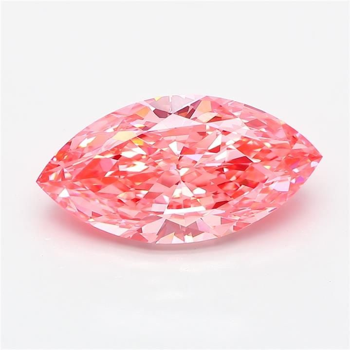 Loose Diamond - MARQUISE 5.61ct Fancy Vivid Pink VVS2: Loose Diamond - MARQUISE 5.61ct Fancy Vivid Pink VVS2 Source: This is a real non-mined Diamond that has been grown in a lab Shape: MARQUISE Carats: 5.61 Color: Fancy Vivid Pink Certification: IGI Vide