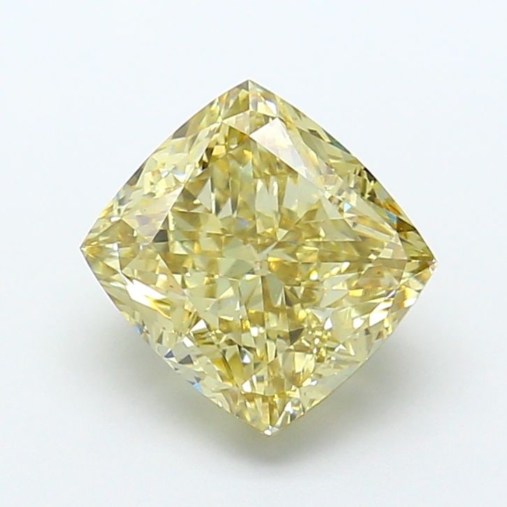 Loose Diamond - CUSHION MODIFIED 4.02ct Fancy Yellow VS1: Loose Diamond - CUSHION MODIFIED 4.02ct Fancy Yellow VS1 Source: This is a real non-mined Diamond that has been grown in a lab Shape: CUSHION MODIFIED Carats: 4.02 Color: Fancy Yellow Certification: I