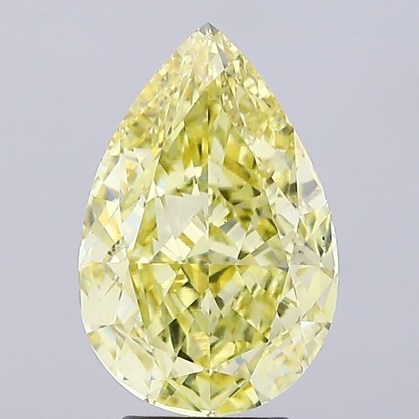 Loose Diamond - PEAR 5.35ct Fancy Intense Yellow VS1: Loose Diamond - PEAR 5.35ct Fancy Intense Yellow VS1 Source: This is a real non-mined Diamond that has been grown in a lab Shape: PEAR Carats: 5.35 Color: Fancy Intense Yellow Certification: IGI The D
