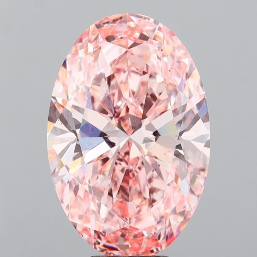 Loose Diamond - OVAL 8.06ct Fancy Intense Pink VVS2: Loose Diamond - OVAL 8.06ct Fancy Intense Pink VVS2 Source: This is a real non-mined Diamond that has been grown in a lab Shape: OVAL Carats: 8.06 Color: Fancy Intense Pink Certification: IGI Video:
