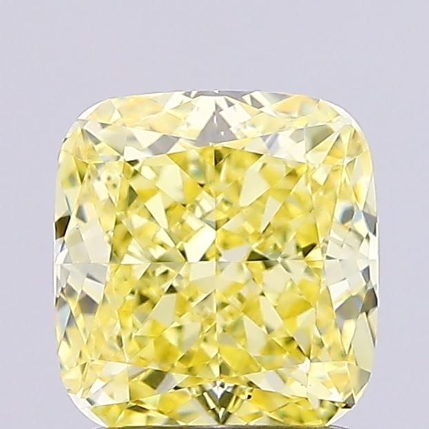 Loose Diamond - CUSHION MODIFIED 1.51ct Fancy Intense Yellow VS1: Loose Diamond - CUSHION MODIFIED 1.51ct Fancy Intense Yellow VS1 Source: This is a real non-mined Diamond that has been grown in a lab Shape: CUSHION MODIFIED Carats: 1.51 Color: Fancy Intense Yellow 