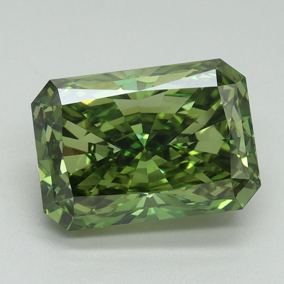 Loose Diamond - RADIANT 3.11ct Fancy Vivid Green VS1 (1 of 1)
