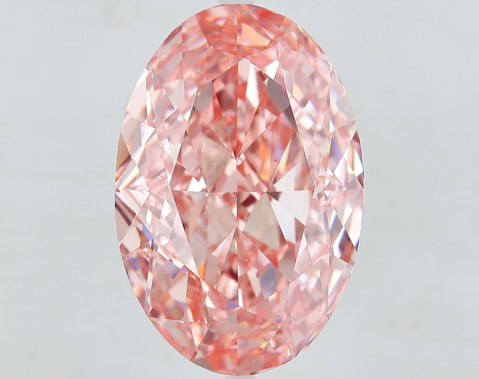Loose Diamond - OVAL 25.12ct Fancy Vivid Pink VS1: Loose Diamond - OVAL 25.12ct Fancy Vivid Pink VS1 Source: This is a real non-mined Diamond that has been grown in a lab Shape: OVAL Carats: 25.12 Color: Fancy Vivid Pink Certification: IGI Video: