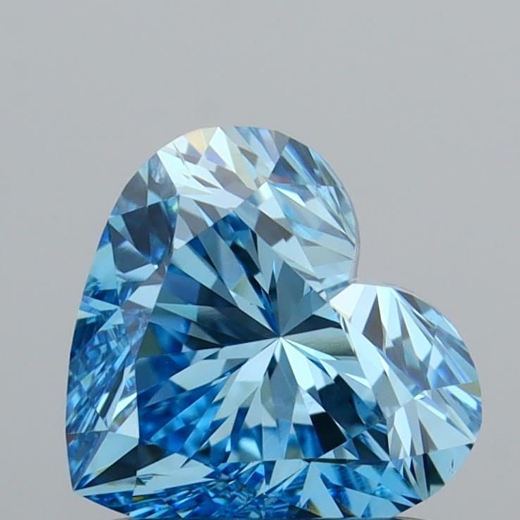 Loose Diamond - HEART 1.03ct Fancy Vivid Blue VS2: Loose Diamond - HEART 1.03ct Fancy Vivid Blue VS2 Source: This is a real non-mined Diamond that has been grown in a lab Shape: HEART Carats: 1.03 Color: Fancy Vivid Blue Certification: IGI Video: