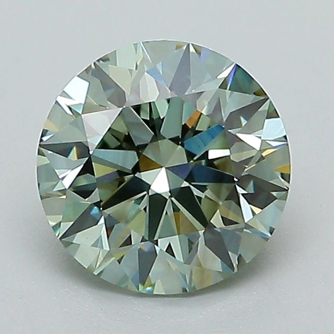 Ideal Loose Diamond - ROUND 1.41ct Fancy Vivid Green VS2: Ideal Loose Diamond - ROUND 1.41ct Fancy Vivid Green VS2 Source: This is a real non-mined Diamond that has been grown in a lab Shape: ROUND Carats: 1.41 Color: Fancy Vivid Green Certification: IGI Vid