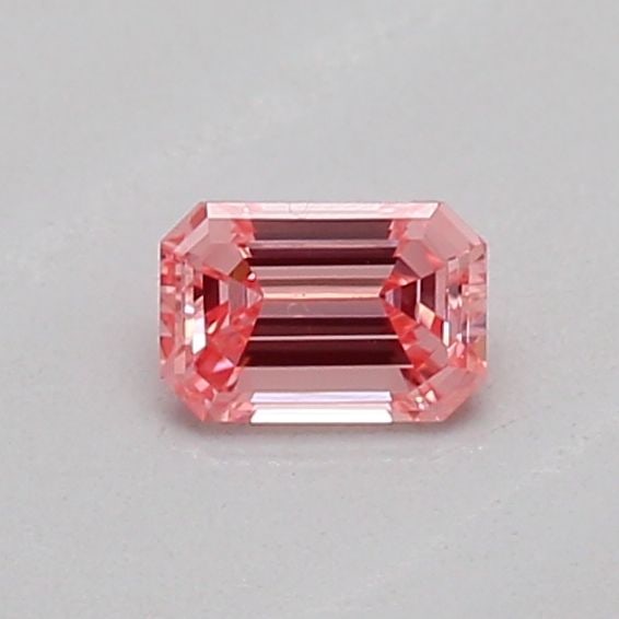 Loose Diamond - EMERALD 0.17ct Fancy Vivid Pink SI1