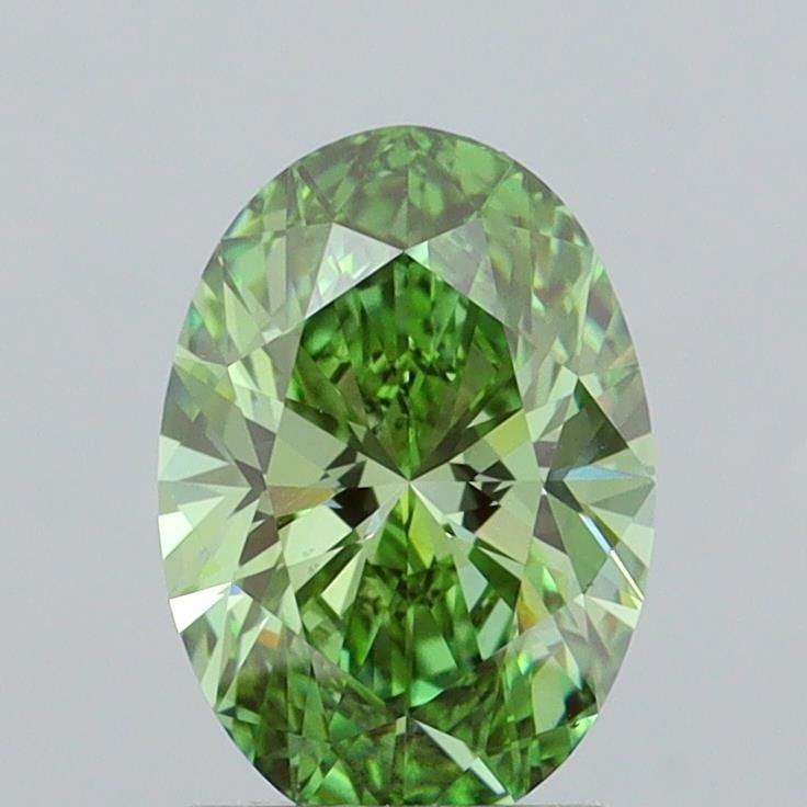 Loose Diamond - OVAL 2.0ct Fancy Vivid Green VS1