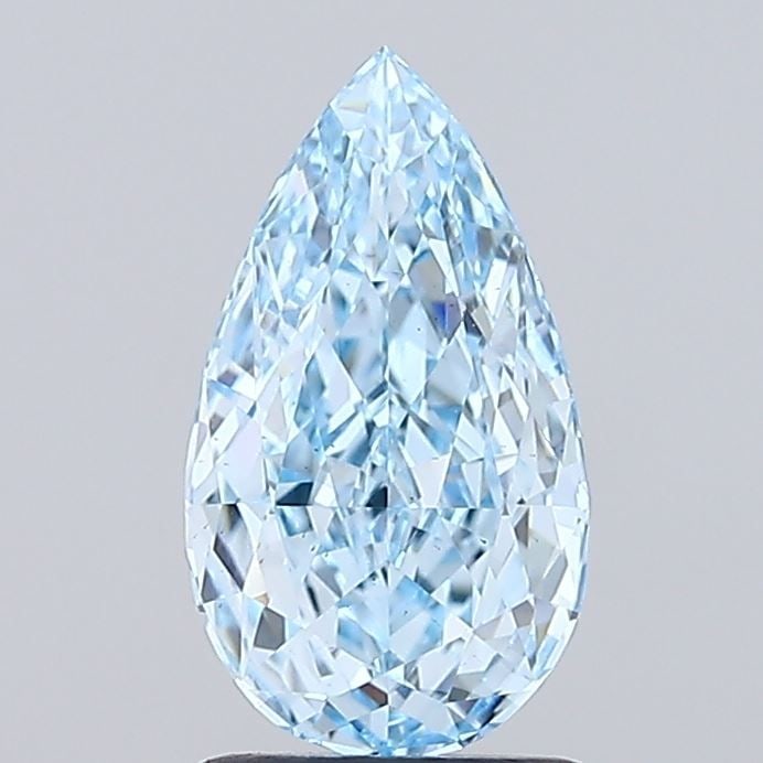 Loose Diamond - PEAR 1.68ct Fancy Vivid Blue VS2: Loose Diamond - PEAR 1.68ct Fancy Vivid Blue VS2 Source: This is a real non-mined Diamond that has been grown in a lab Shape: PEAR Carats: 1.68 Color: Fancy Vivid Blue Certification: IGI Video: Video