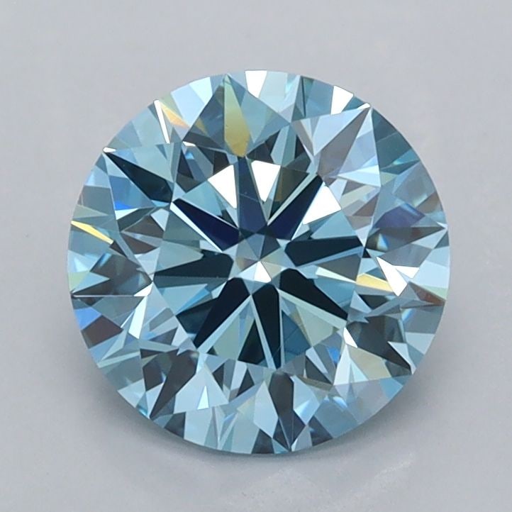 Ideal Loose Diamond - ROUND 1.51ct Fancy Vivid Blue VVS2