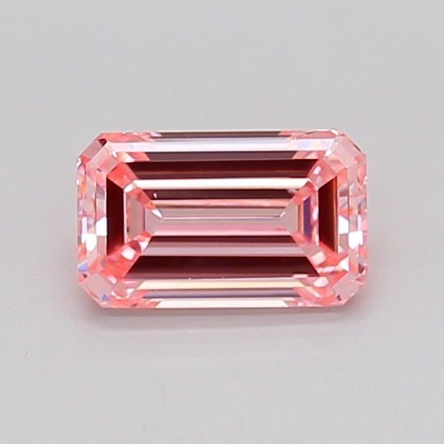 Loose Diamond - EMERALD 0.91ct Fancy Intense Pink VS1: Loose Diamond - EMERALD 0.91ct Fancy Intense Pink VS1 Source: This is a real non-mined Diamond that has been grown in a lab Shape: EMERALD Carats: 0.91 Color: Fancy Intense Pink Certification: IGI Vid