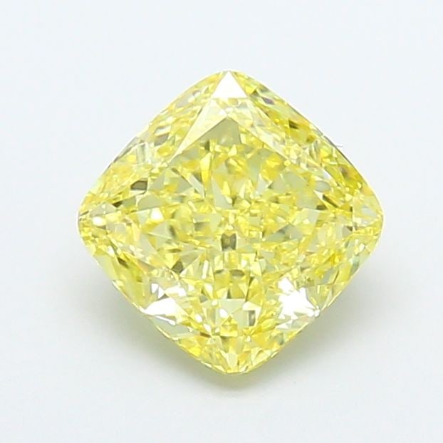 Loose Diamond - CUSHION MODIFIED 1.51ct Fancy Intense Yellow VVS2: Loose Diamond - CUSHION MODIFIED 1.51ct Fancy Intense Yellow VVS2 Source: This is a real non-mined Diamond that has been grown in a lab Shape: CUSHION MODIFIED Carats: 1.51 Color: Fancy Intense Yellow
