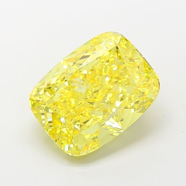 Loose Diamond - CUSHION MODIFIED 4.07ct Fancy Vivid Yellow VS1: Loose Diamond - CUSHION MODIFIED 4.07ct Fancy Vivid Yellow VS1 Source: This is a real non-mined Diamond that has been grown in a lab Shape: CUSHION MODIFIED Carats: 4.07 Color: Fancy Vivid Yellow Cert