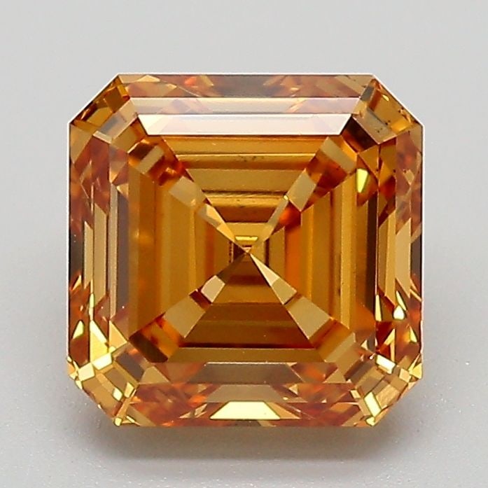 Loose Diamond - ASSCHER 2.1ct Fancy Light Yellowish Brown VS1: Loose Diamond - ASSCHER 2.1ct Fancy Light Yellowish Brown VS1 Source: This is a real non-mined Diamond that has been grown in a lab Shape: ASSCHER Carats: 2.1 Color: Fancy Light Yellowish Brown Certif