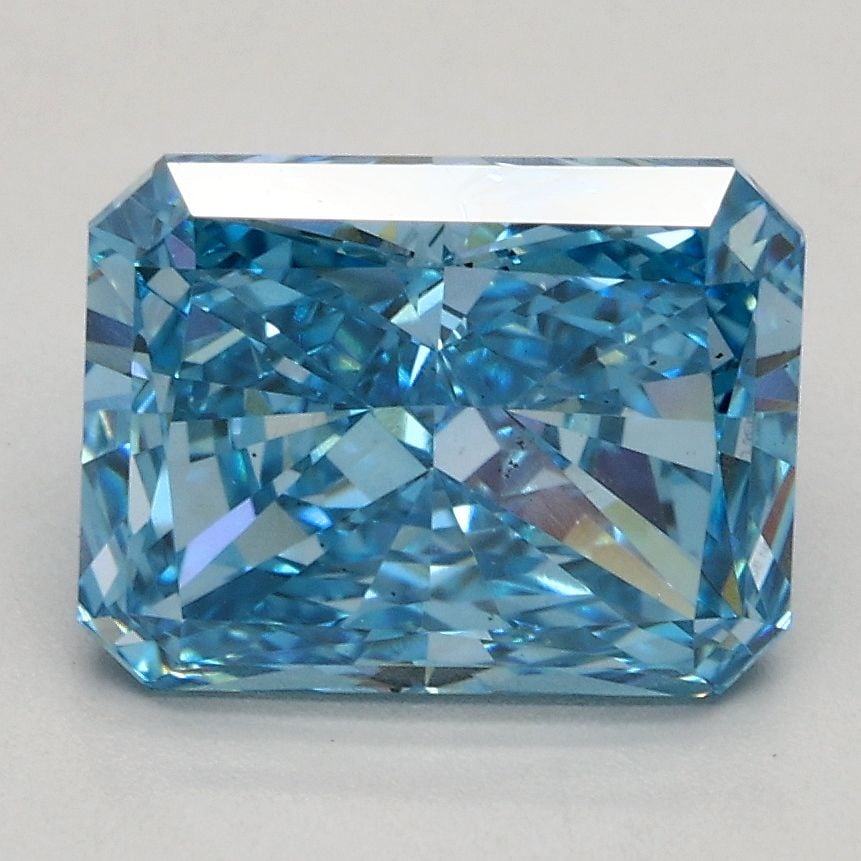 Loose Diamond - RADIANT 2.32ct Fancy Vivid Blue VS2: Loose Diamond - RADIANT 2.32ct Fancy Vivid Blue VS2 Source: This is a real non-mined Diamond that has been grown in a lab Shape: RADIANT Carats: 2.32 Color: Fancy Vivid Blue Certification: IGI Video: