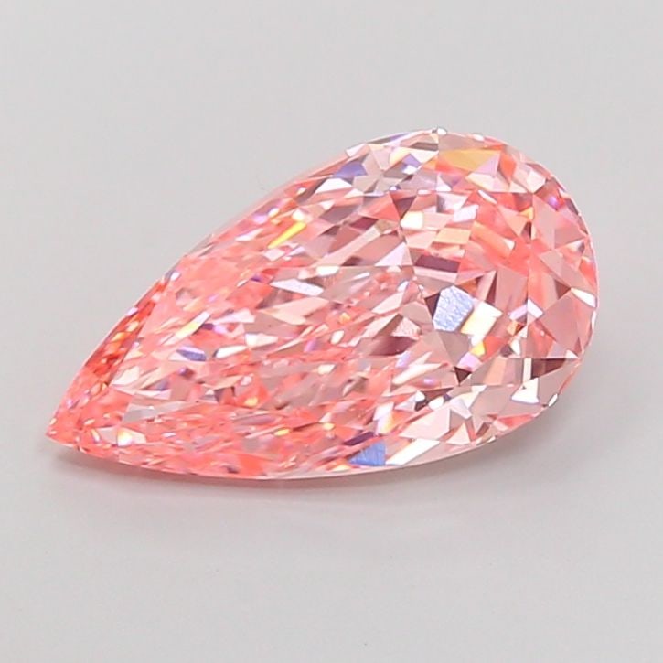Loose Diamond - PEAR 4.32ct Fancy Vivid Pink VS1: Loose Diamond - PEAR 4.32ct Fancy Vivid Pink VS1 Source: This is a real non-mined Diamond that has been grown in a lab Shape: PEAR Carats: 4.32 Color: Fancy Vivid Pink Certification: IGI Video: