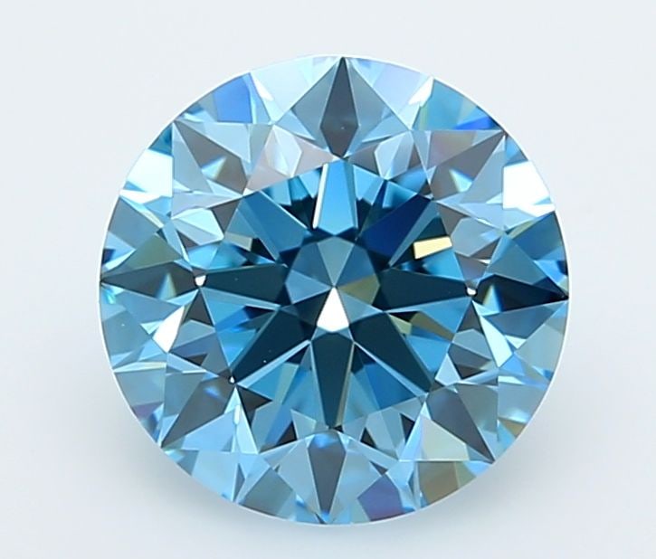 Ideal Loose Diamond - ROUND 2.05ct Fancy Vivid Blue VVS2: Ideal Loose Diamond - ROUND 2.05ct Fancy Vivid Blue VVS2 Source: This is a real non-mined Diamond that has been grown in a lab Shape: ROUND Carats: 2.05 Color: Fancy Vivid Blue Certification: IGI Vide