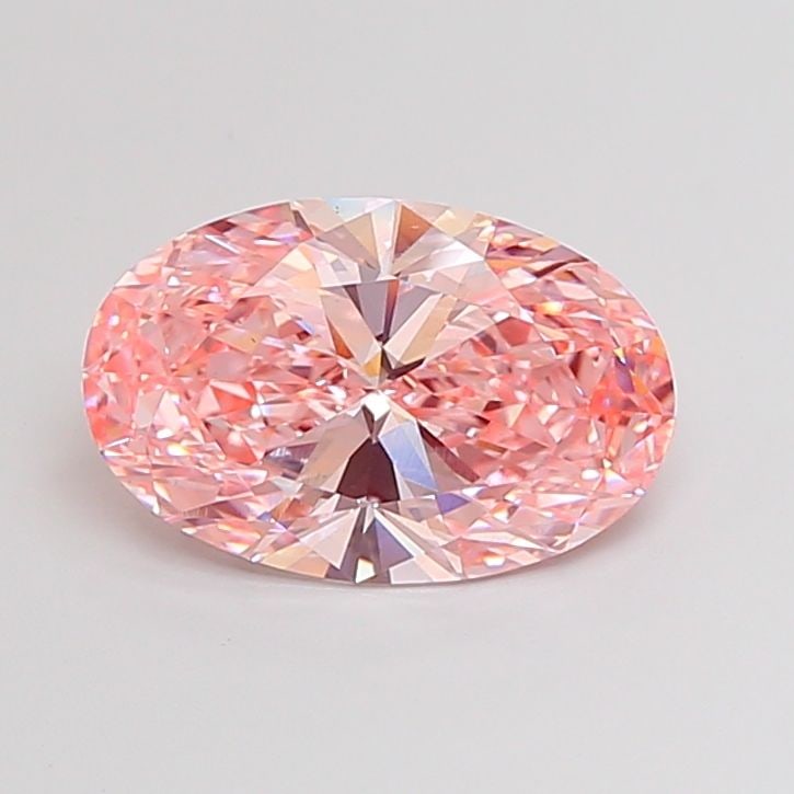 Loose Diamond - OVAL 4.08ct Fancy Vivid Pink VS1: Loose Diamond - OVAL 4.08ct Fancy Vivid Pink VS1 Source: This is a real non-mined Diamond that has been grown in a lab Shape: OVAL Carats: 4.08 Color: Fancy Vivid Pink Certification: IGI Video:
