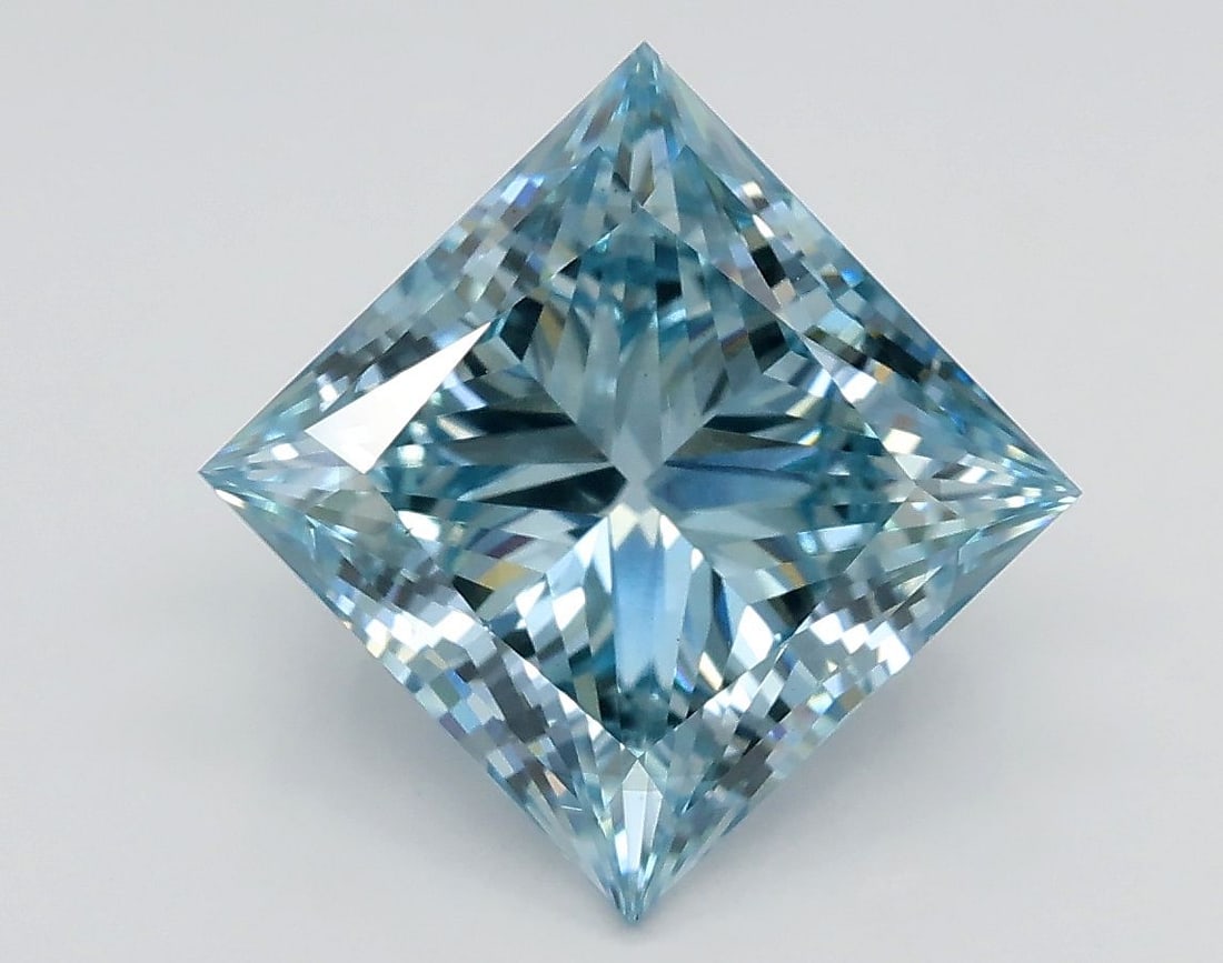 Loose Diamond - PRINCESS 3.01ct Fancy Intense Blue SI1