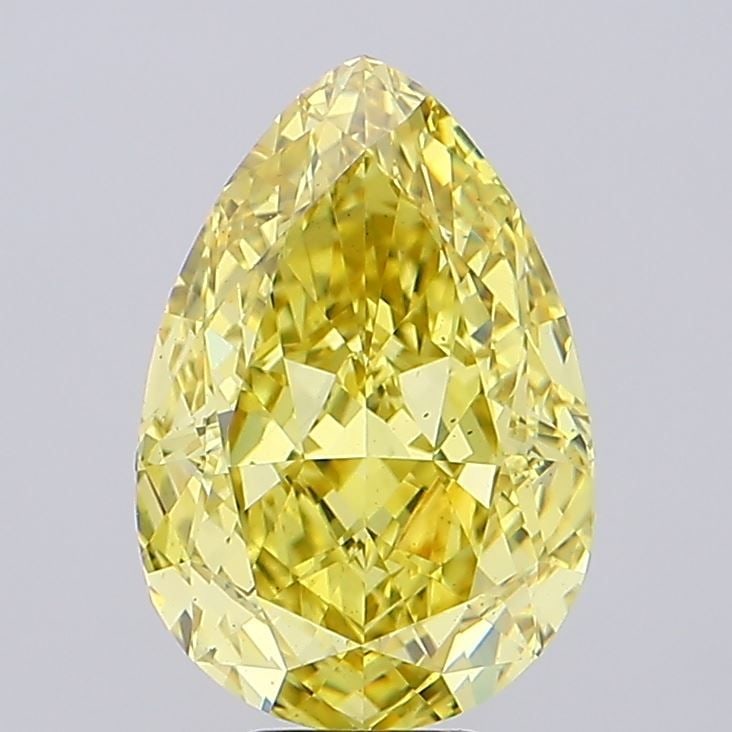 Loose Diamond - PEAR 9.51ct Fancy Vivid Yellow VS2: Loose Diamond - PEAR 9.51ct Fancy Vivid Yellow VS2 Source: This is a real non-mined Diamond that has been grown in a lab Shape: PEAR Carats: 9.51 Color: Fancy Vivid Yellow Certification: IGI Video: