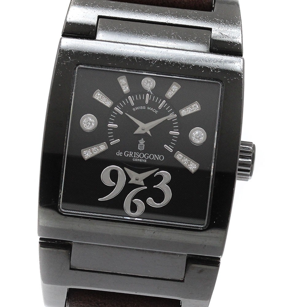 de GRISOGONO Tino Instru Mentino womens quartz wristwatch black dial (1 of 6)