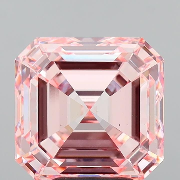 Loose Diamond - ASSCHER 5.51ct Fancy Intense Pink VS1: Loose Diamond - ASSCHER 5.51ct Fancy Intense Pink VS1 Source: This is a real non-mined Diamond that has been grown in a lab Shape: ASSCHER Carats: 5.51 Color: Fancy Intense Pink Certification: IGI Vid