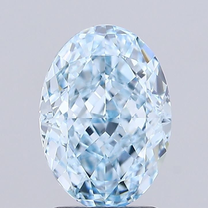 Loose Diamond - OVAL 2.15ct Fancy Intense Blue VVS2: Loose Diamond - OVAL 2.15ct Fancy Intense Blue VVS2 Source: This is a real non-mined Diamond that has been grown in a lab Shape: OVAL Carats: 2.15 Color: Fancy Intense Blue Certification: IGI The Diam