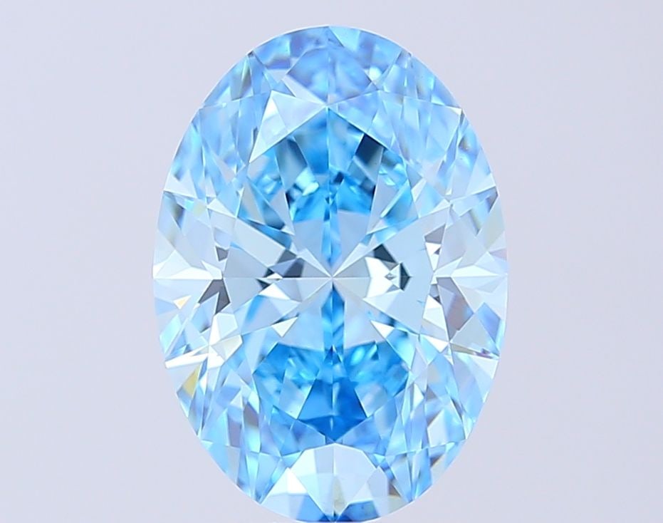 Loose Diamond - OVAL 4.05ct Fancy Vivid Blue VVS2: Loose Diamond - OVAL 4.05ct Fancy Vivid Blue VVS2 Source: This is a real non-mined Diamond that has been grown in a lab Shape: OVAL Carats: 4.05 Color: Fancy Vivid Blue Certification: IGI Video: