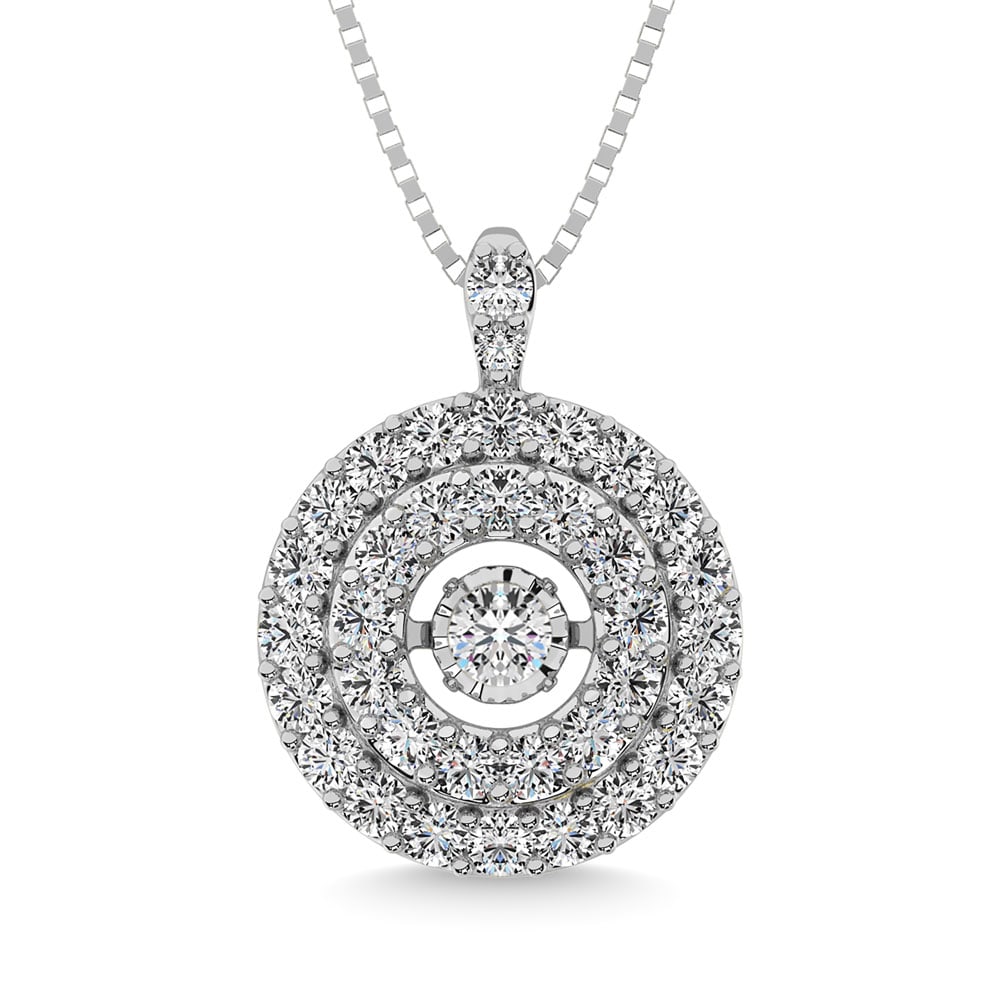 14K White Gold 2/5 Ct.Tw. Moving Diamond Pendant (1 of 3)