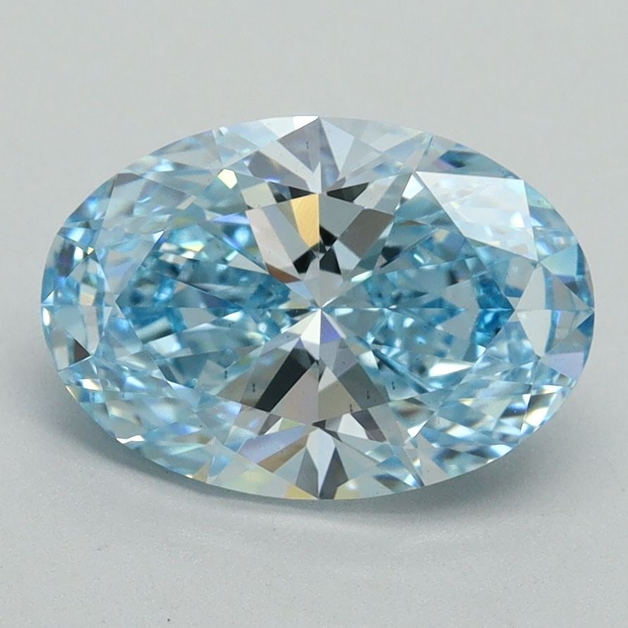 Loose Diamond - OVAL 2.2ct Fancy Vivid Blue VS1: Loose Diamond - OVAL 2.2ct Fancy Vivid Blue VS1 Source: This is a real non-mined Diamond that has been grown in a lab Shape: OVAL Carats: 2.2 Color: Fancy Vivid Blue Certification: IGI Video: