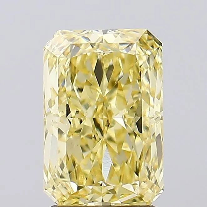 Loose Diamond - RADIANT 2.34ct Fancy Vivid Yellow VS1: Loose Diamond - RADIANT 2.34ct Fancy Vivid Yellow VS1 Source: This is a real non-mined Diamond that has been grown in a lab Shape: RADIANT Carats: 2.34 Color: Fancy Vivid Yellow Certification: IGI Vid