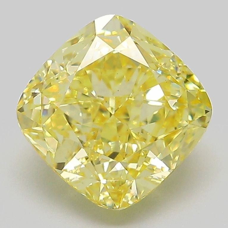 Loose Diamond - CUSHION MODIFIED 3.09ct Fancy Intense Yellow VS1: Loose Diamond - CUSHION MODIFIED 3.09ct Fancy Intense Yellow VS1 Source: This is a real non-mined Diamond that has been grown in a lab Shape: CUSHION MODIFIED Carats: 3.09 Color: Fancy Intense Yellow 