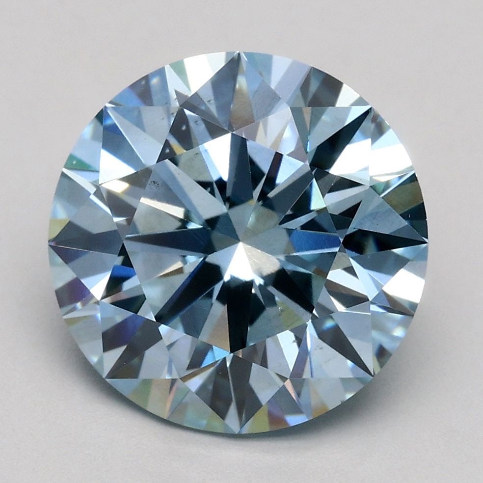 Ideal Loose Diamond - ROUND 3.04ct Fancy Blue SI1