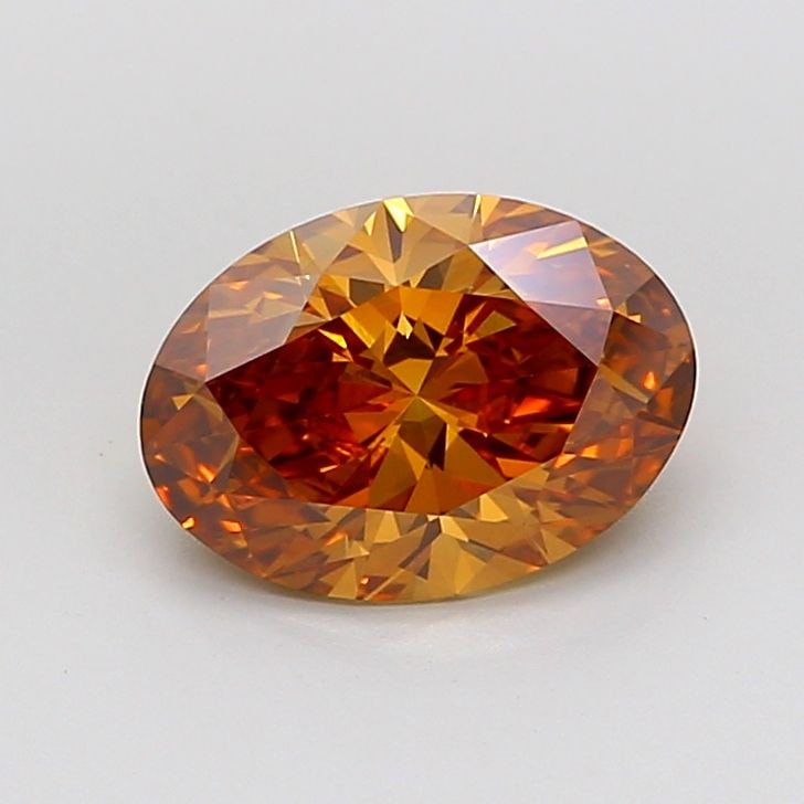 Loose Diamond - OVAL 2.5ct Fancy Brownish Orange VS2: Loose Diamond - OVAL 2.5ct Fancy Brownish Orange VS2 Source: This is a real non-mined Diamond that has been grown in a lab Shape: OVAL Carats: 2.5 Color: Fancy Brownish Orange Certification: IGI Video