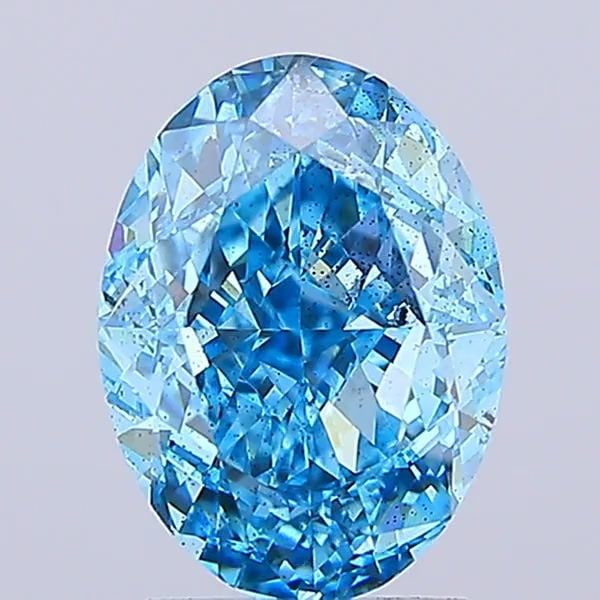 Loose Diamond - OVAL 3.01ct Fancy Vivid Blue SI2