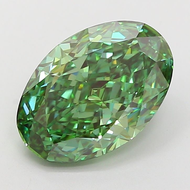 Loose Diamond - OVAL 5.25ct Fancy Vivid Green VS1