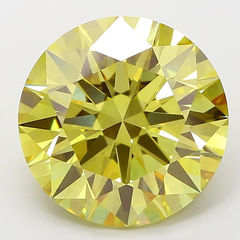 Ideal Loose Diamond - ROUND 6.04ct Fancy Vivid Yellow VVS2: Ideal Loose Diamond - ROUND 6.04ct Fancy Vivid Yellow VVS2 Source: This is a real non-mined Diamond that has been grown in a lab Shape: ROUND Carats: 6.04 Color: Fancy Vivid Yellow Certification: IGI 